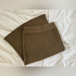 Babaa Ribbed Cotton Skirt No45, Irish Moss